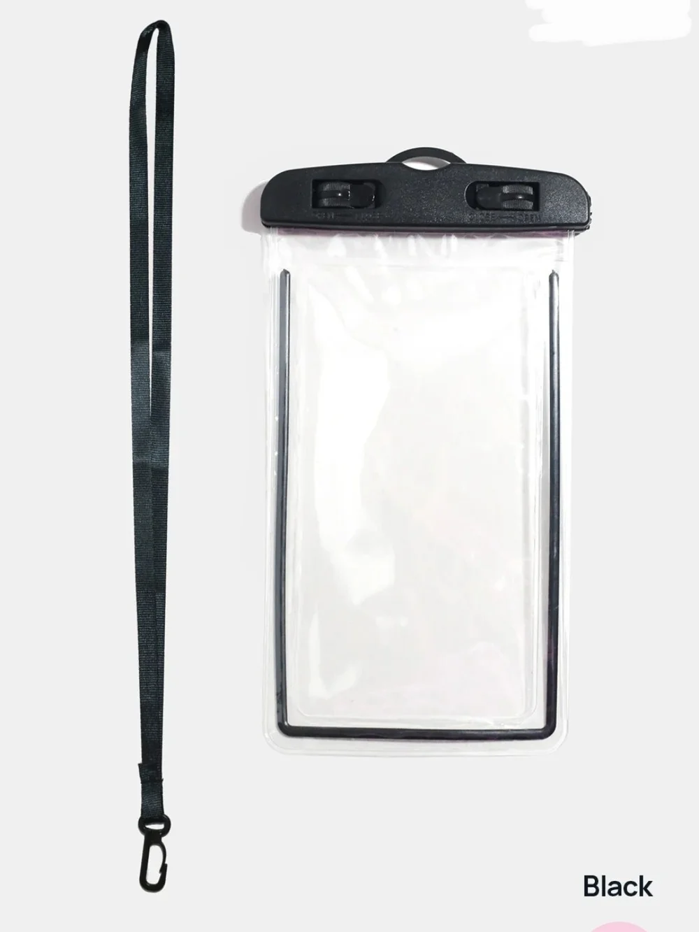 Universal Waterproof Black Phone Pouch with Lanyard BNIB